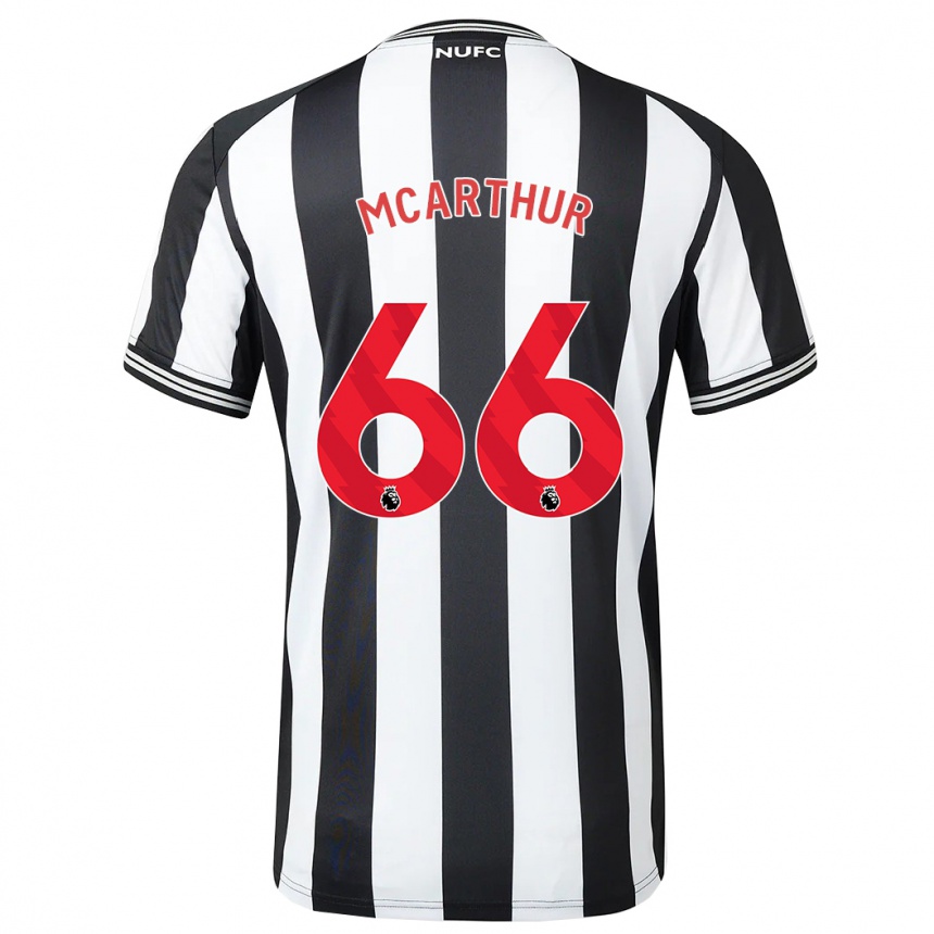 Vaikiškas Charlie Mcarthur #66 Juoda Balta Namų Marškinėliai 2023/24 T-Shirt