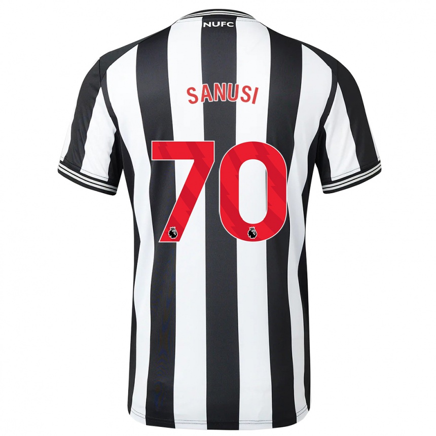 Vaikiškas Trevan Sanusi #70 Juoda Balta Namų Marškinėliai 2023/24 T-Shirt