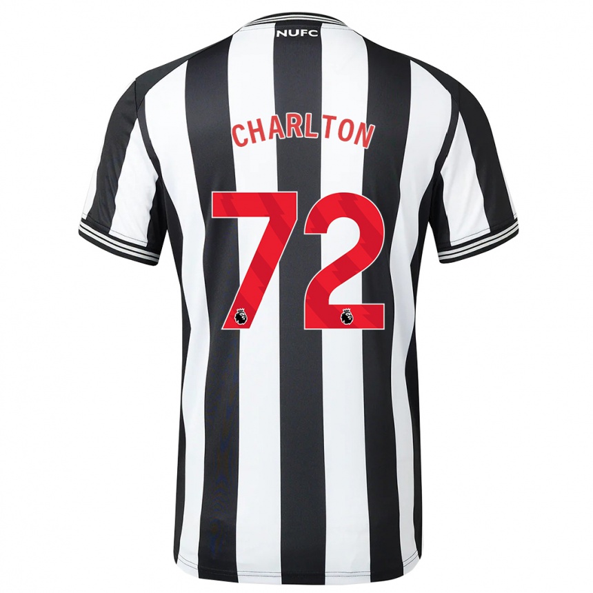 Vaikiškas Dylan Charlton #72 Juoda Balta Namų Marškinėliai 2023/24 T-Shirt