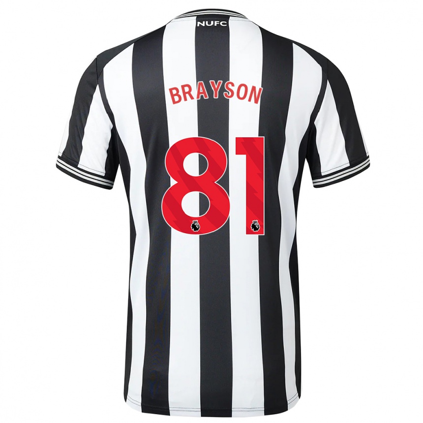 Vaikiškas Joe Brayson #81 Juoda Balta Namų Marškinėliai 2023/24 T-Shirt