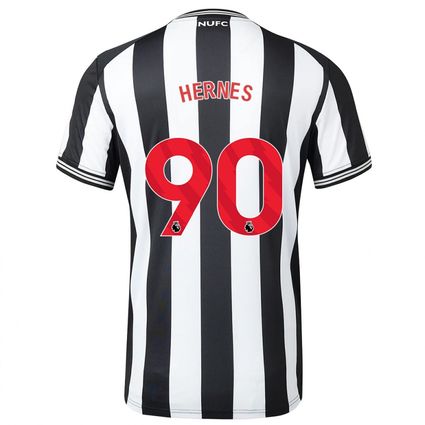 Vaikiškas Travis Hernes #90 Juoda Balta Namų Marškinėliai 2023/24 T-Shirt