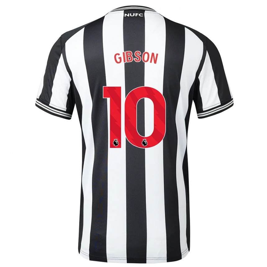 Vaikiškas Georgia Gibson #10 Juoda Balta Namų Marškinėliai 2023/24 T-Shirt