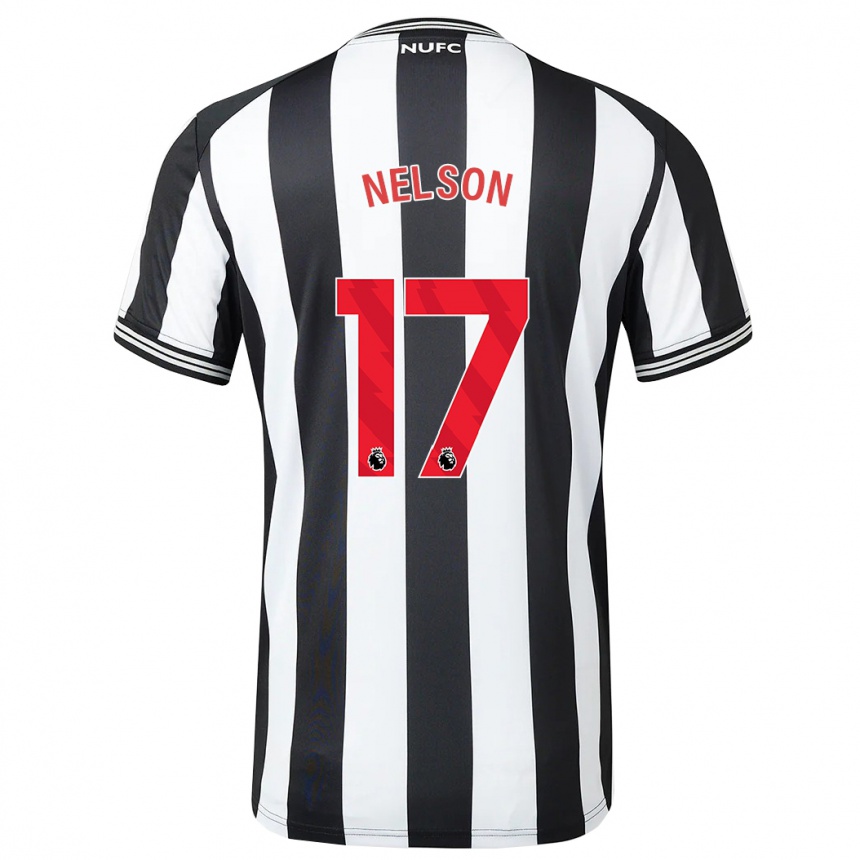 Vaikiškas Erin Nelson #17 Juoda Balta Namų Marškinėliai 2023/24 T-Shirt