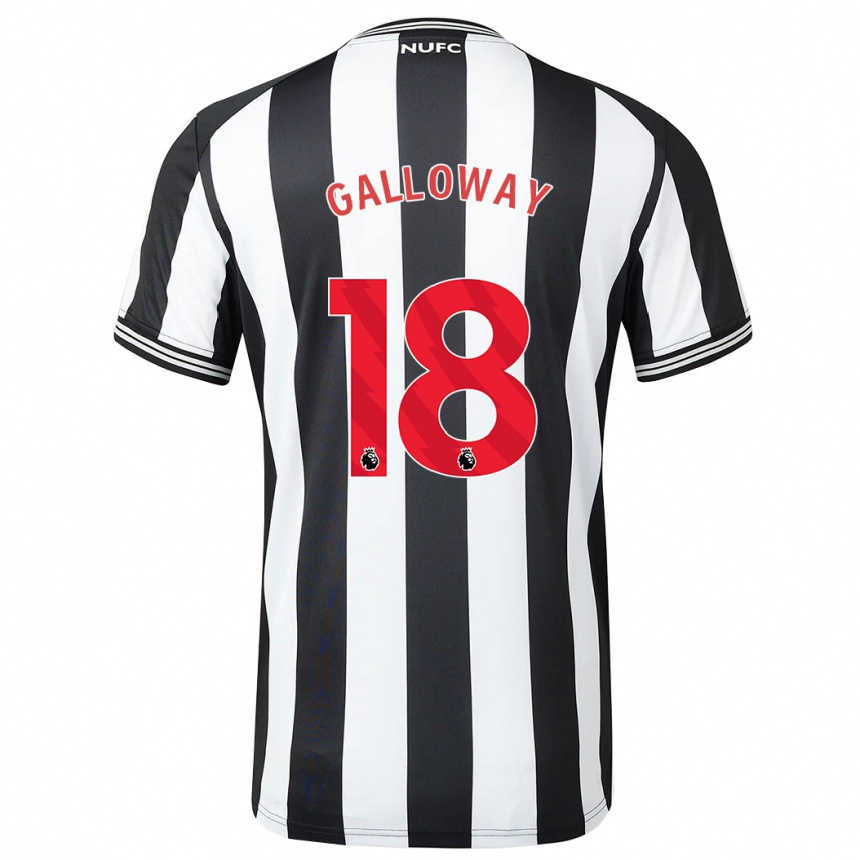 Vaikiškas Bridget Galloway #18 Juoda Balta Namų Marškinėliai 2023/24 T-Shirt