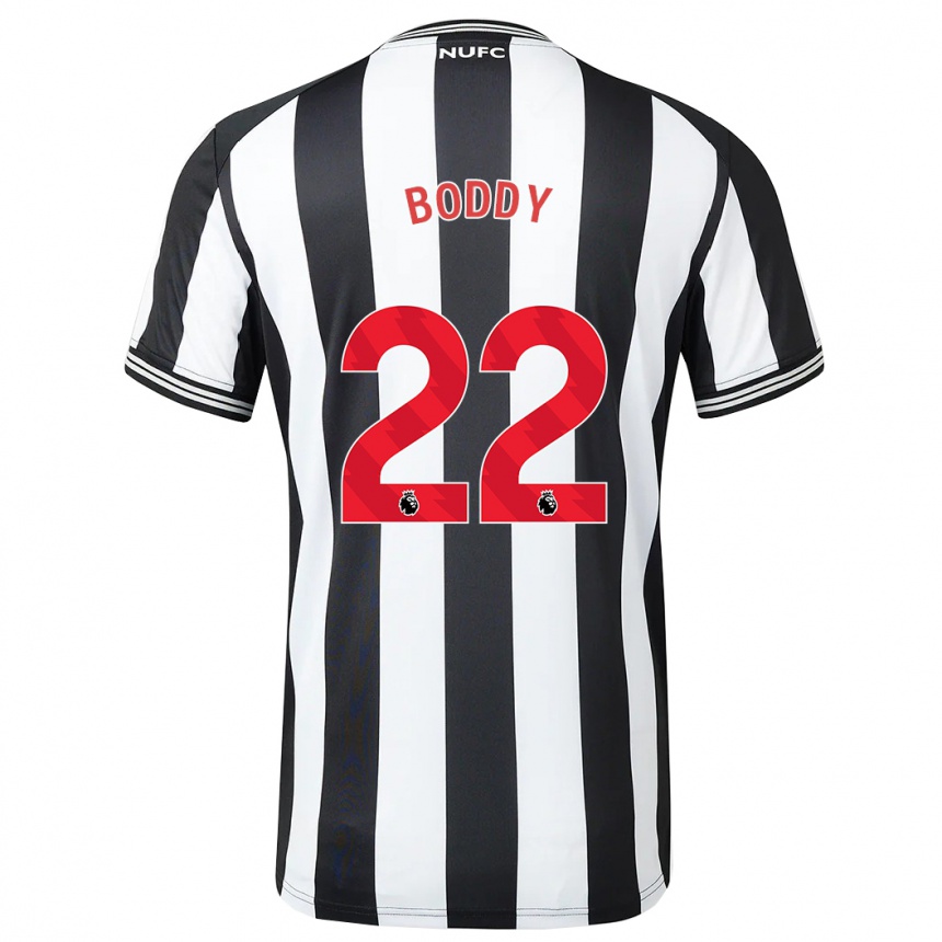 Vaikiškas Elysia Boddy #22 Juoda Balta Namų Marškinėliai 2023/24 T-Shirt