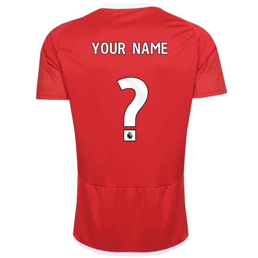 Vaikiškas Jūsų Vardas #0 Raudona Namų Marškinėliai 2023/24 T-Shirt