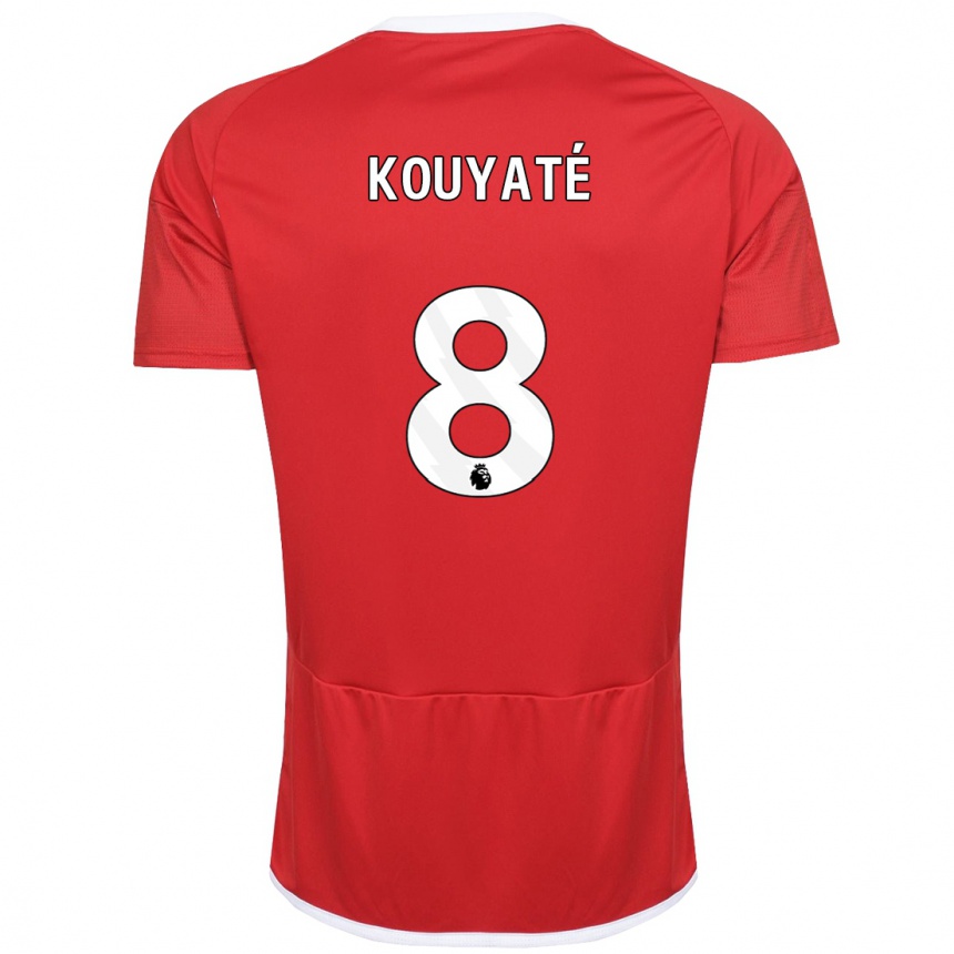 Vaikiškas Cheikhou Kouyaté #8 Raudona Namų Marškinėliai 2023/24 T-Shirt