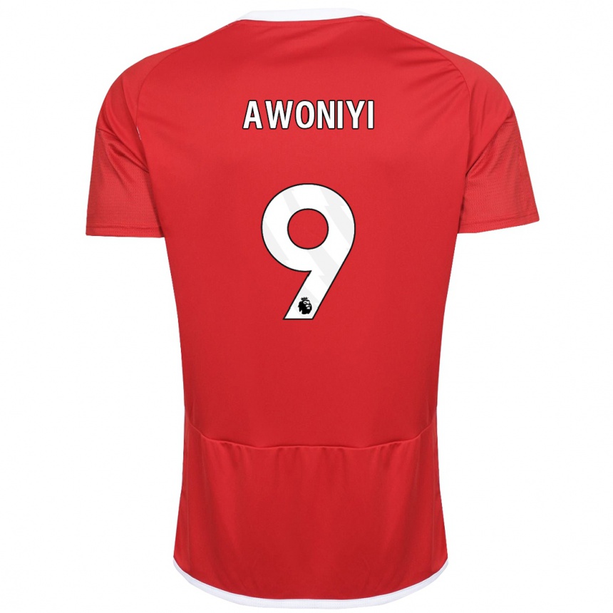 Vaikiškas Taiwo Awoniyi #9 Raudona Namų Marškinėliai 2023/24 T-Shirt