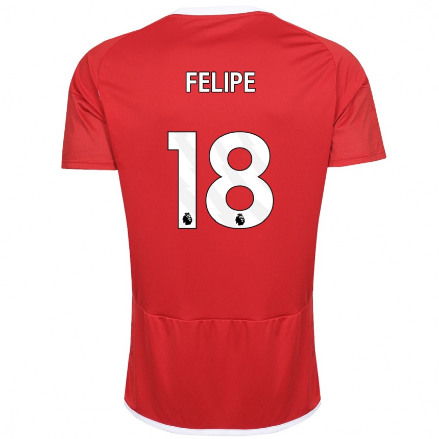 Vaikiškas Felipe #18 Raudona Namų Marškinėliai 2023/24 T-Shirt