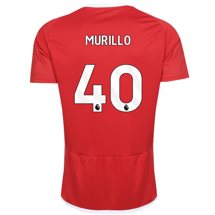 Vaikiškas Murillo #40 Raudona Namų Marškinėliai 2023/24 T-Shirt