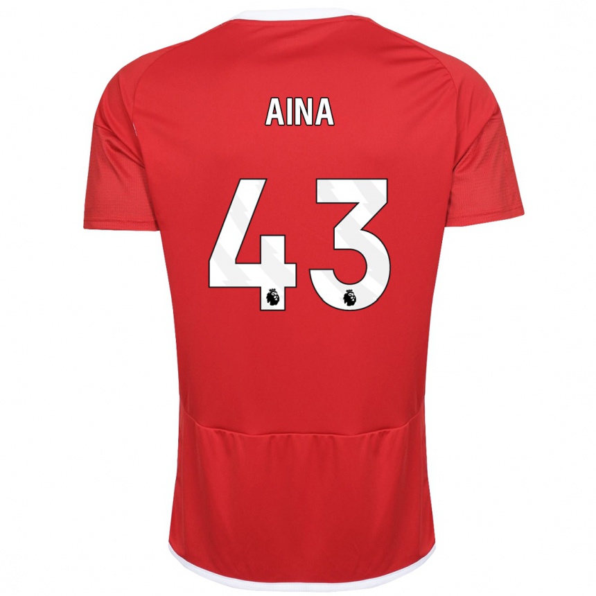 Vaikiškas Ola Aina #43 Raudona Namų Marškinėliai 2023/24 T-Shirt