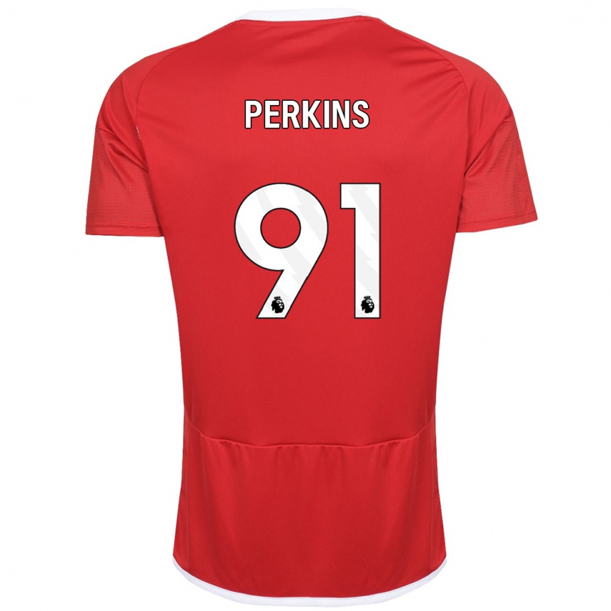 Vaikiškas Jack Perkins #91 Raudona Namų Marškinėliai 2023/24 T-Shirt