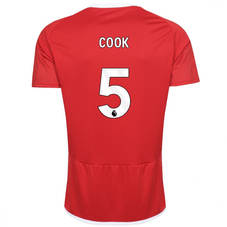 Vaikiškas Olivia Cook #5 Raudona Namų Marškinėliai 2023/24 T-Shirt