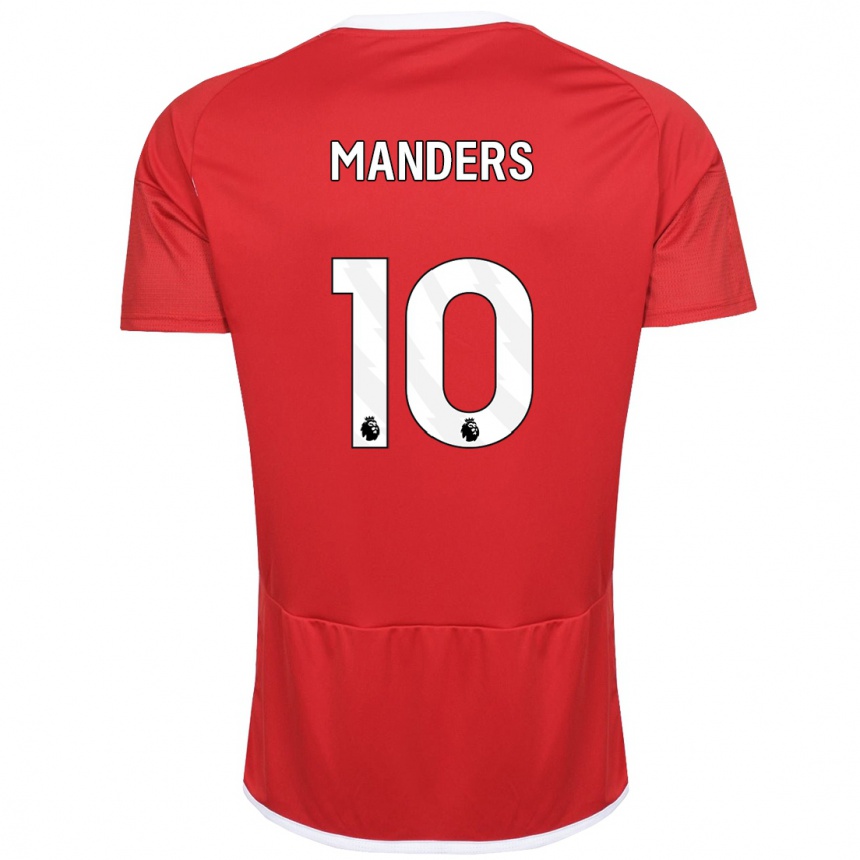 Vaikiškas Holly Manders #10 Raudona Namų Marškinėliai 2023/24 T-Shirt