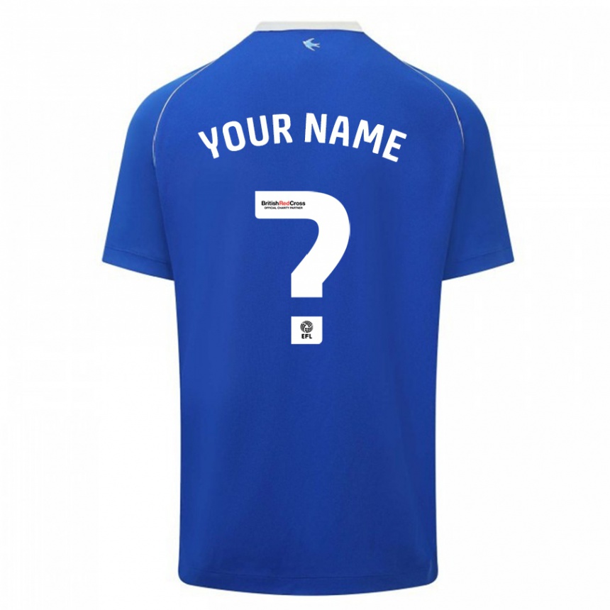 Vaikiškas Jūsų Vardas #0 Mėlyna Namų Marškinėliai 2023/24 T-Shirt