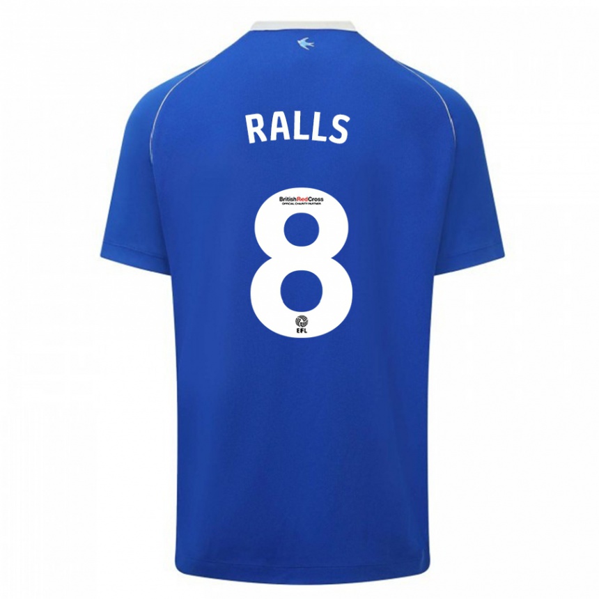 Vaikiškas Joe Ralls #8 Mėlyna Namų Marškinėliai 2023/24 T-Shirt