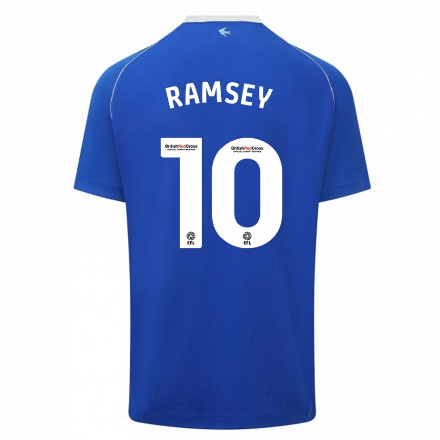 Vaikiškas Aaron Ramsey #10 Mėlyna Namų Marškinėliai 2023/24 T-Shirt