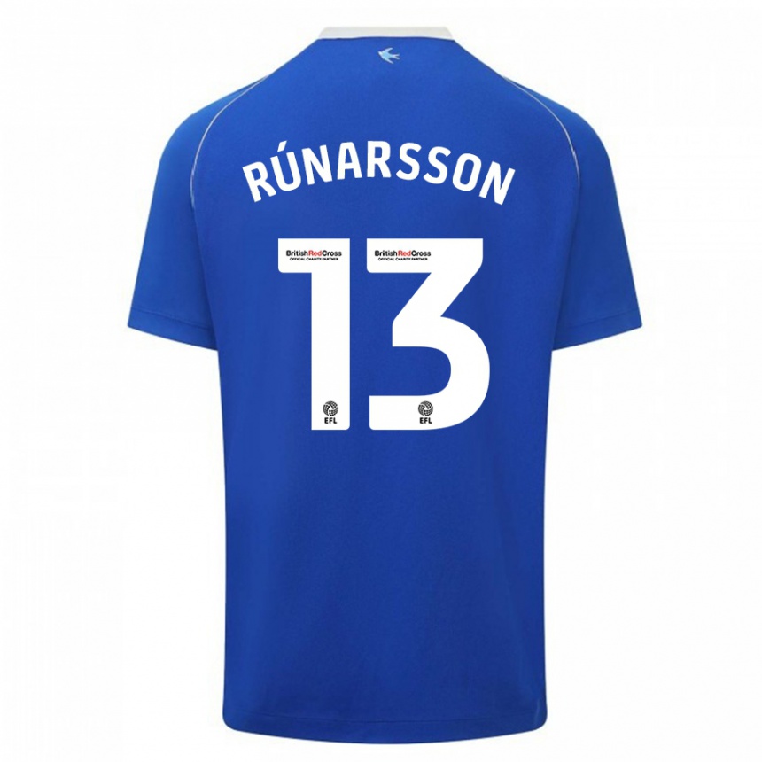 Vaikiškas Runar Alex Runarsson #13 Mėlyna Namų Marškinėliai 2023/24 T-Shirt