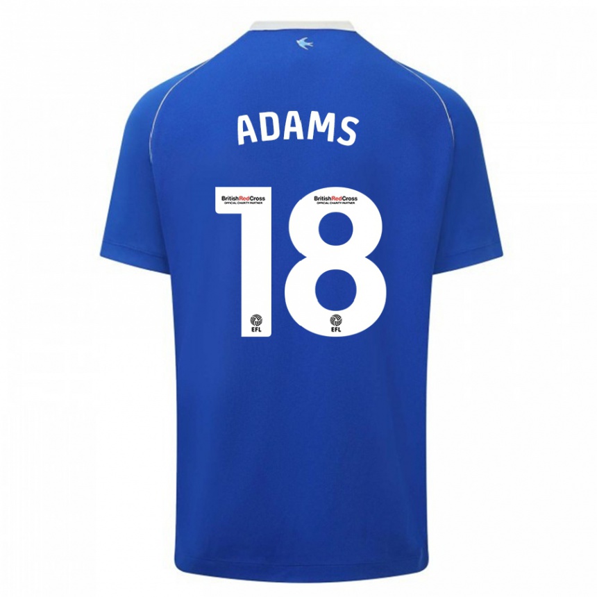 Vaikiškas Ebou Adams #18 Mėlyna Namų Marškinėliai 2023/24 T-Shirt