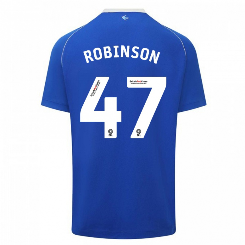 Vaikiškas Callum Robinson #47 Mėlyna Namų Marškinėliai 2023/24 T-Shirt