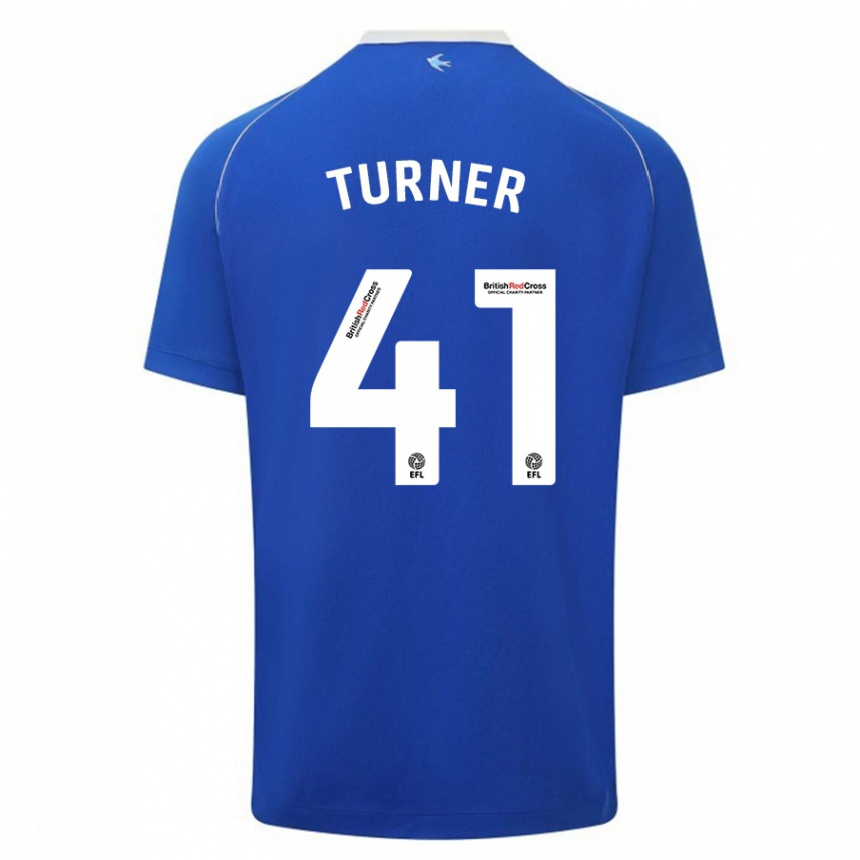 Vaikiškas Matthew Turner #41 Mėlyna Namų Marškinėliai 2023/24 T-Shirt