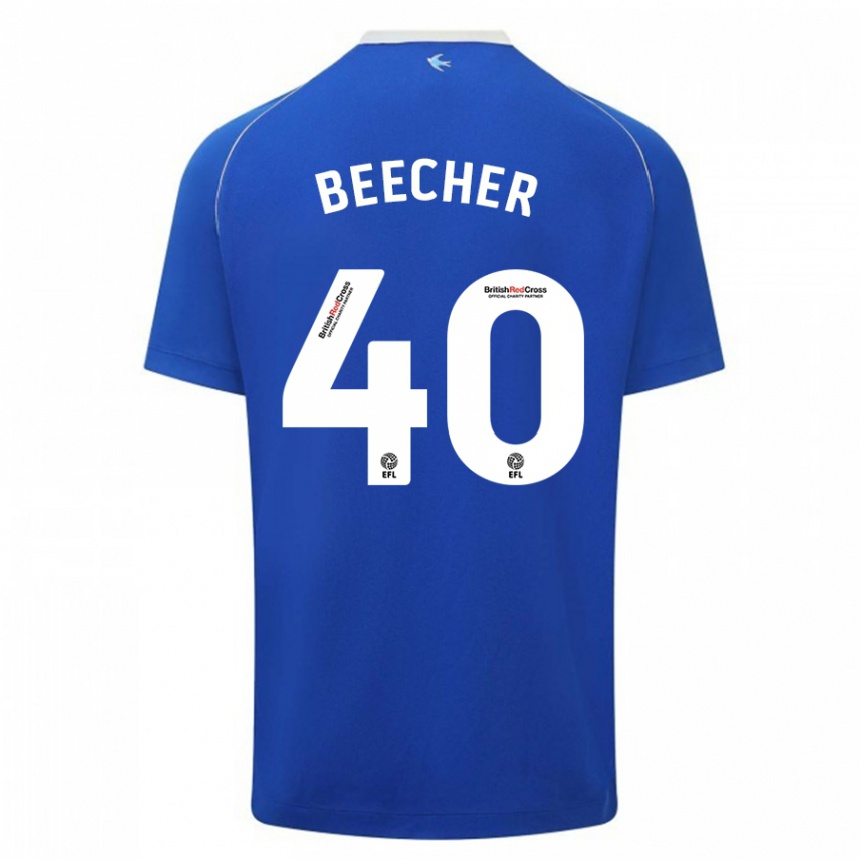 Vaikiškas Josh Beecher #40 Mėlyna Namų Marškinėliai 2023/24 T-Shirt