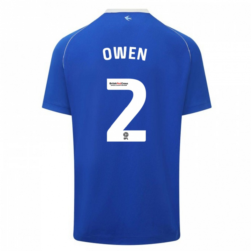Vaikiškas Lisa Owen #2 Mėlyna Namų Marškinėliai 2023/24 T-Shirt