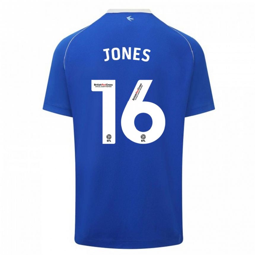 Vaikiškas Ellie Jones #16 Mėlyna Namų Marškinėliai 2023/24 T-Shirt