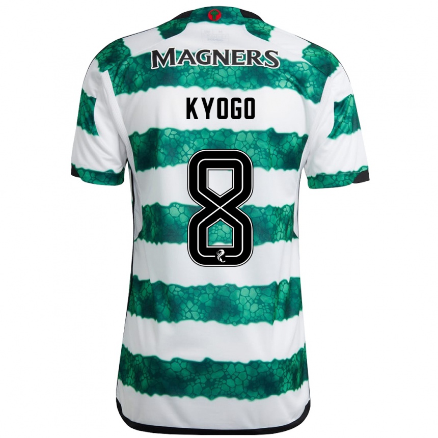 Vaikiškas Kyogo Furuhashi #8 Žalias Namų Marškinėliai 2023/24 T-Shirt