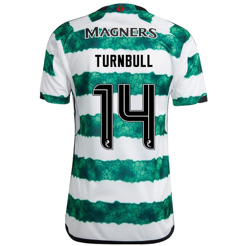 Vaikiškas David Turnbull #14 Žalias Namų Marškinėliai 2023/24 T-Shirt