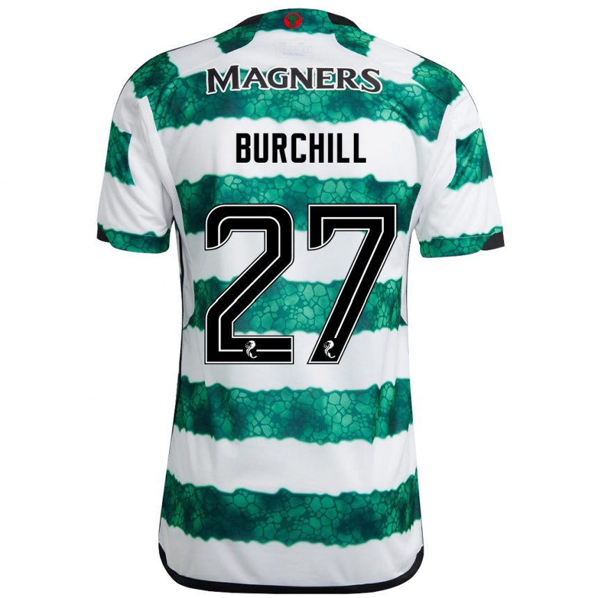 Vaikiškas Tiree Burchill #27 Žalias Namų Marškinėliai 2023/24 T-Shirt