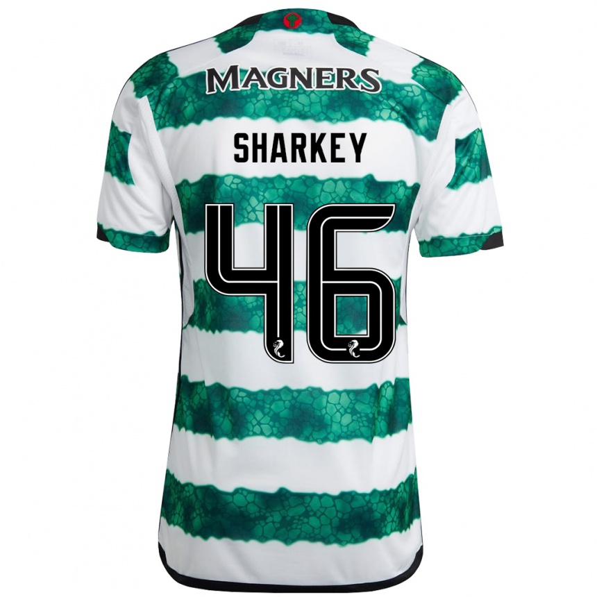 Vaikiškas Amy Sharkey #46 Žalias Namų Marškinėliai 2023/24 T-Shirt