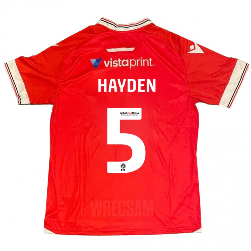 Vaikiškas Aaron Hayden #5 Raudona Namų Marškinėliai 2023/24 T-Shirt