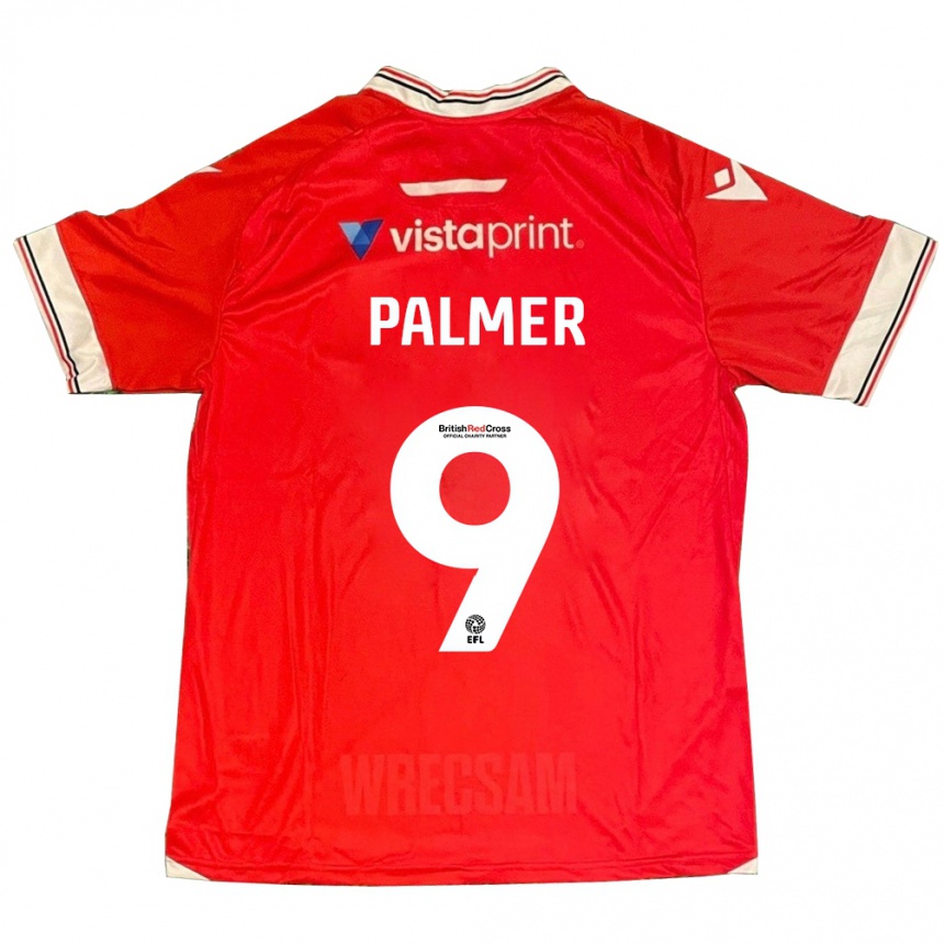 Vaikiškas Ollie Palmer #9 Raudona Namų Marškinėliai 2023/24 T-Shirt