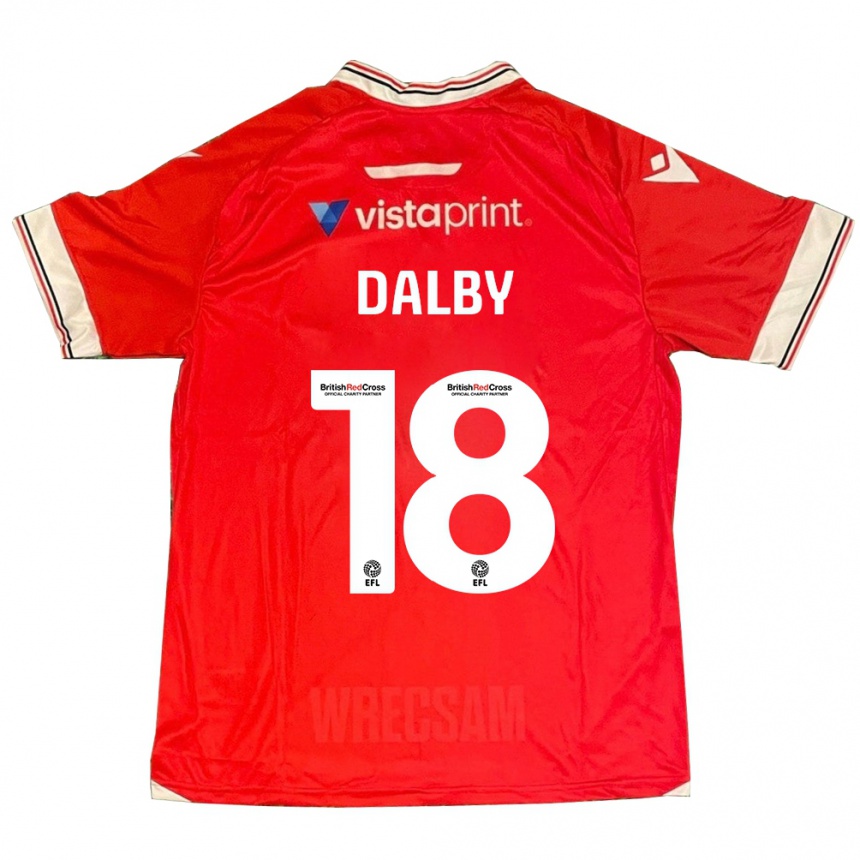 Vaikiškas Sam Dalby #18 Raudona Namų Marškinėliai 2023/24 T-Shirt