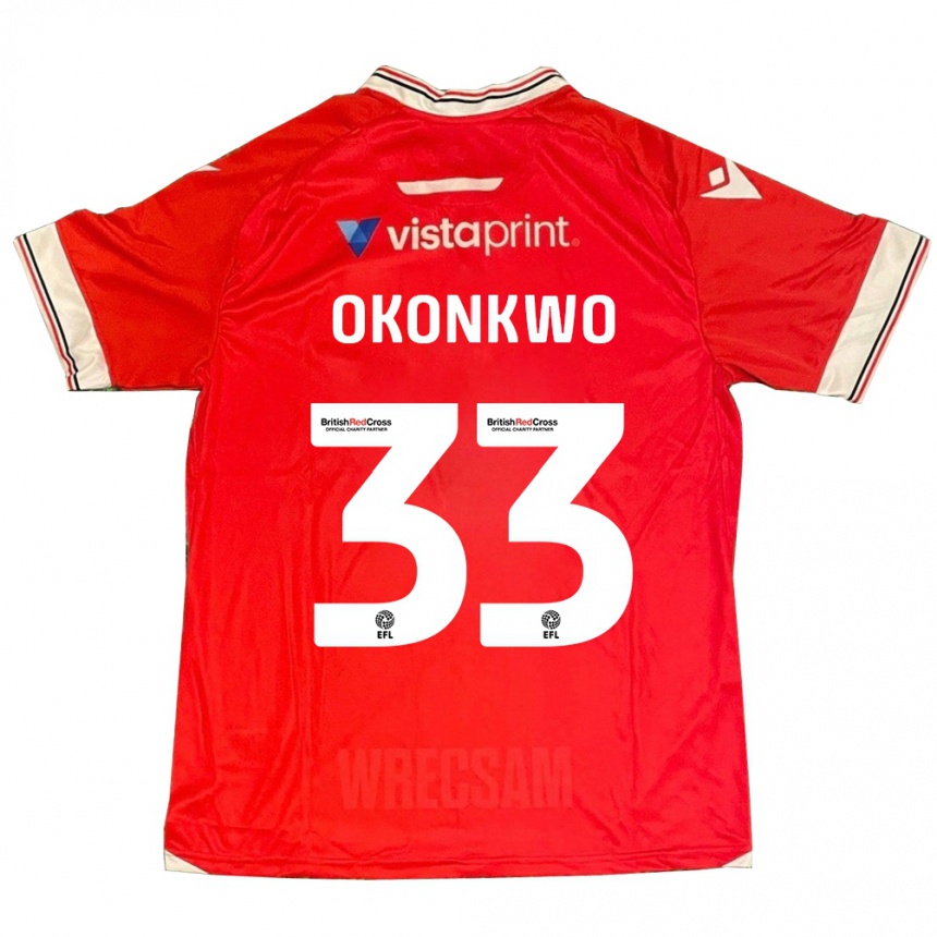 Vaikiškas Arthur Okonkwo #33 Raudona Namų Marškinėliai 2023/24 T-Shirt