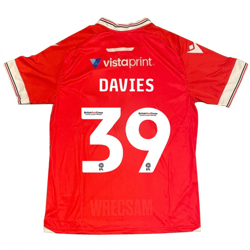 Vaikiškas Daniel Davies #39 Raudona Namų Marškinėliai 2023/24 T-Shirt