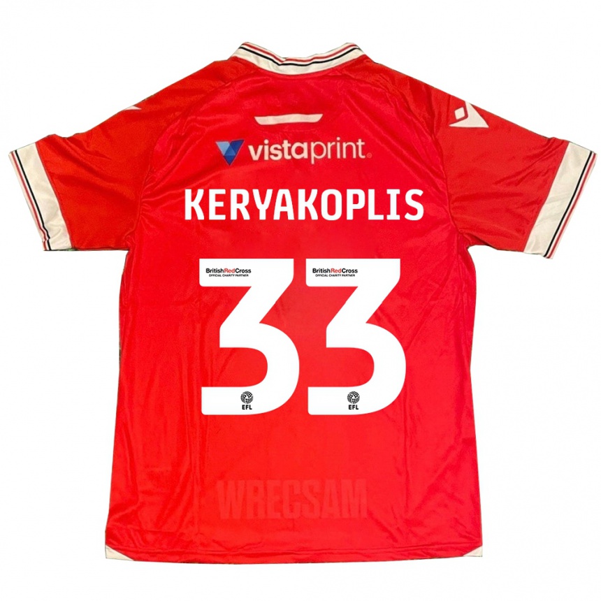 Vaikiškas Hannah Keryakoplis #33 Raudona Namų Marškinėliai 2023/24 T-Shirt