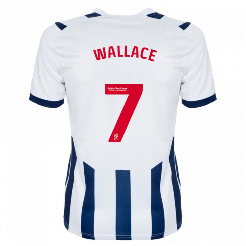 Vaikiškas Jed Wallace #7 Baltas Namų Marškinėliai 2023/24 T-Shirt