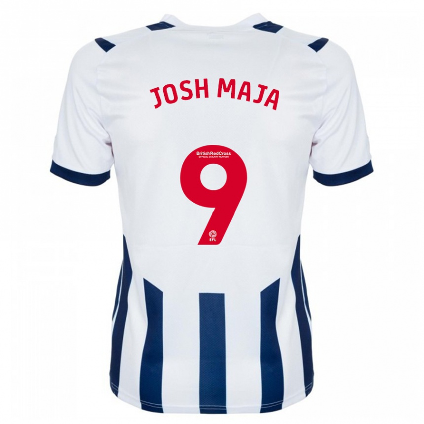 Vaikiškas Josh Maja #9 Baltas Namų Marškinėliai 2023/24 T-Shirt