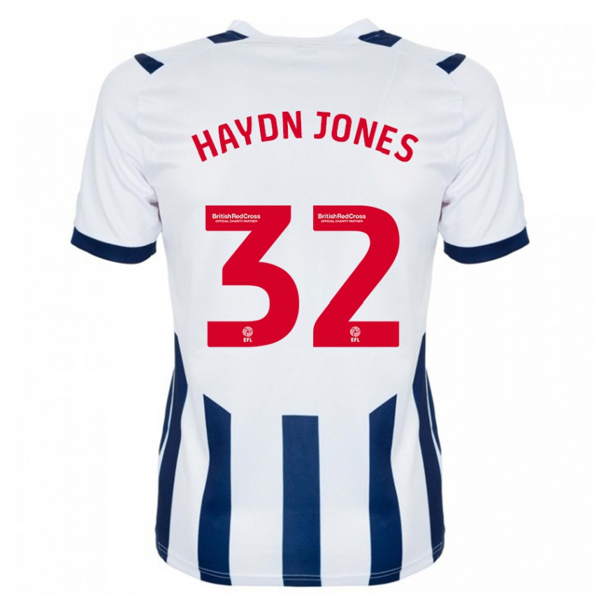 Vaikiškas Mackenzie Haydn-Jones #32 Baltas Namų Marškinėliai 2023/24 T-Shirt