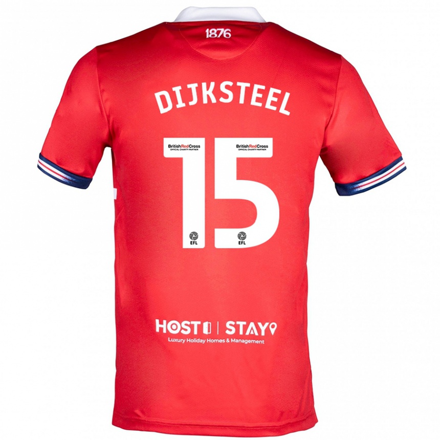 Vaikiškas Anfernee Dijksteel #15 Raudona Namų Marškinėliai 2023/24 T-Shirt