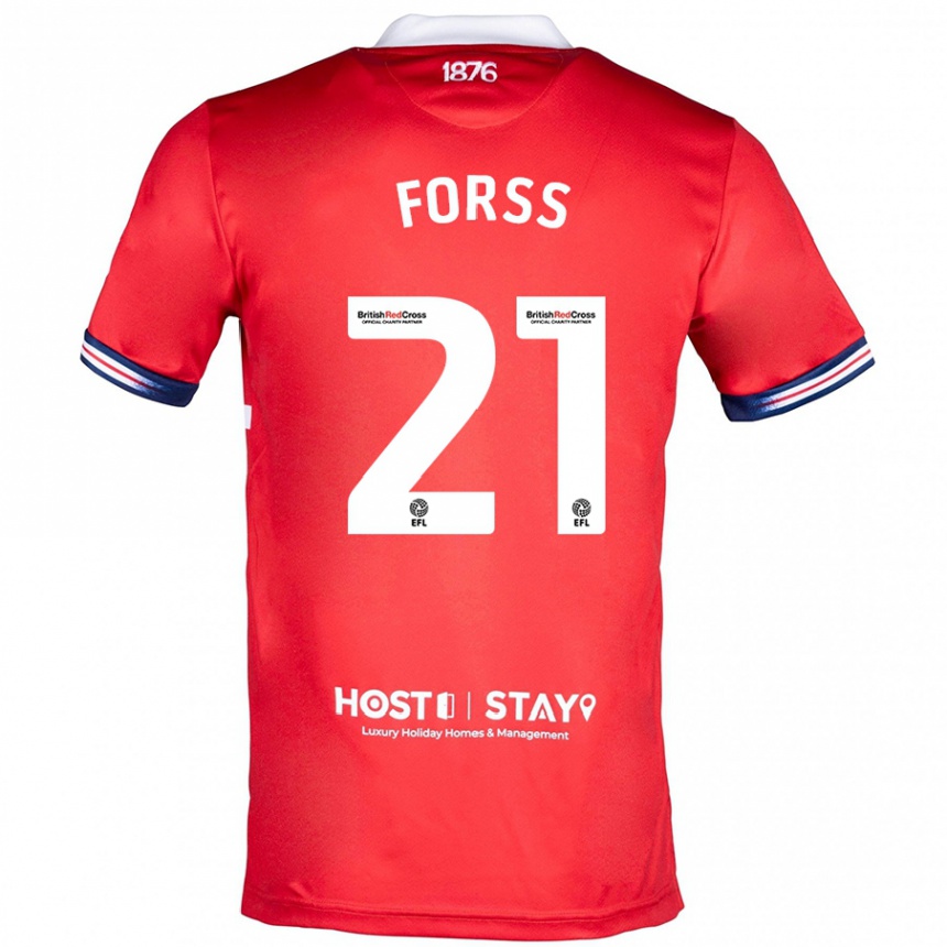 Vaikiškas Marcus Forss #21 Raudona Namų Marškinėliai 2023/24 T-Shirt