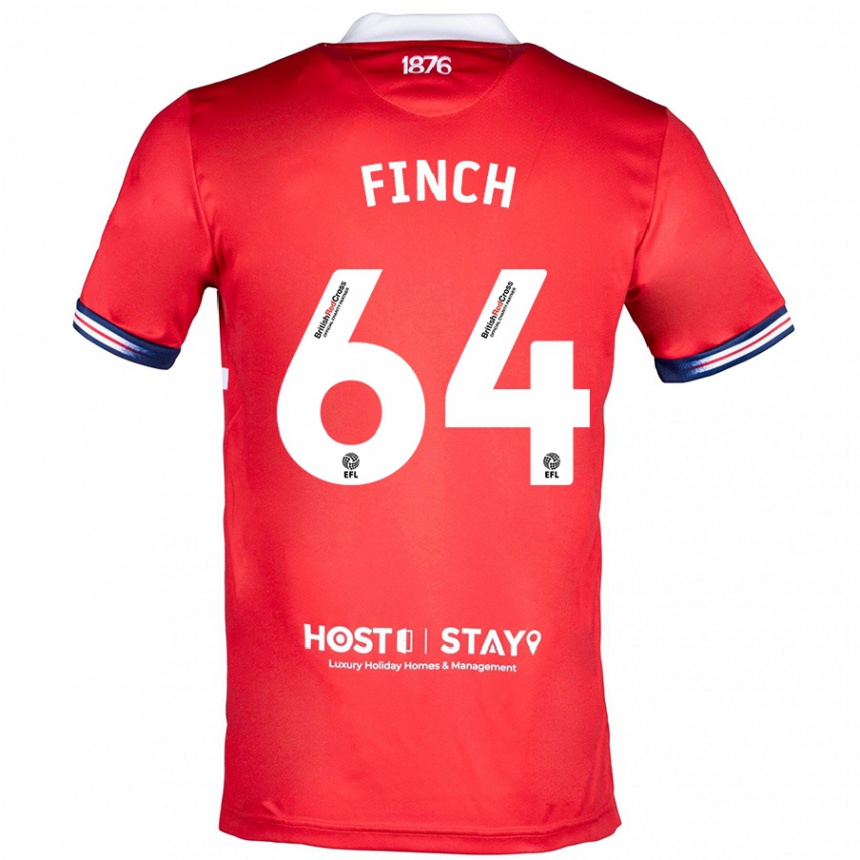 Vaikiškas Sonny Finch #64 Raudona Namų Marškinėliai 2023/24 T-Shirt