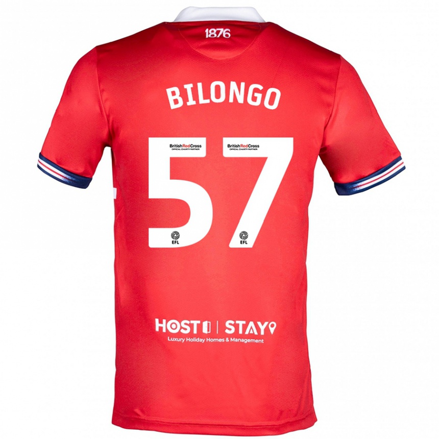 Vaikiškas Bryant Bilongo #57 Raudona Namų Marškinėliai 2023/24 T-Shirt