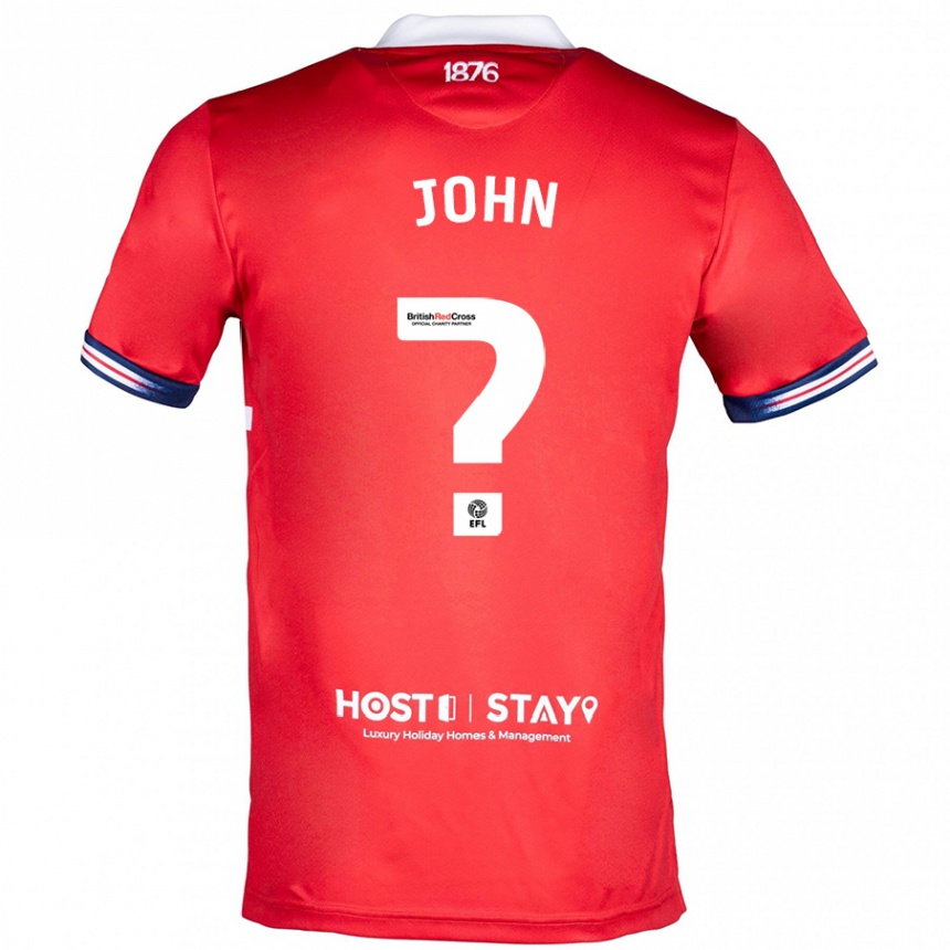 Vaikiškas Fenton John #0 Raudona Namų Marškinėliai 2023/24 T-Shirt