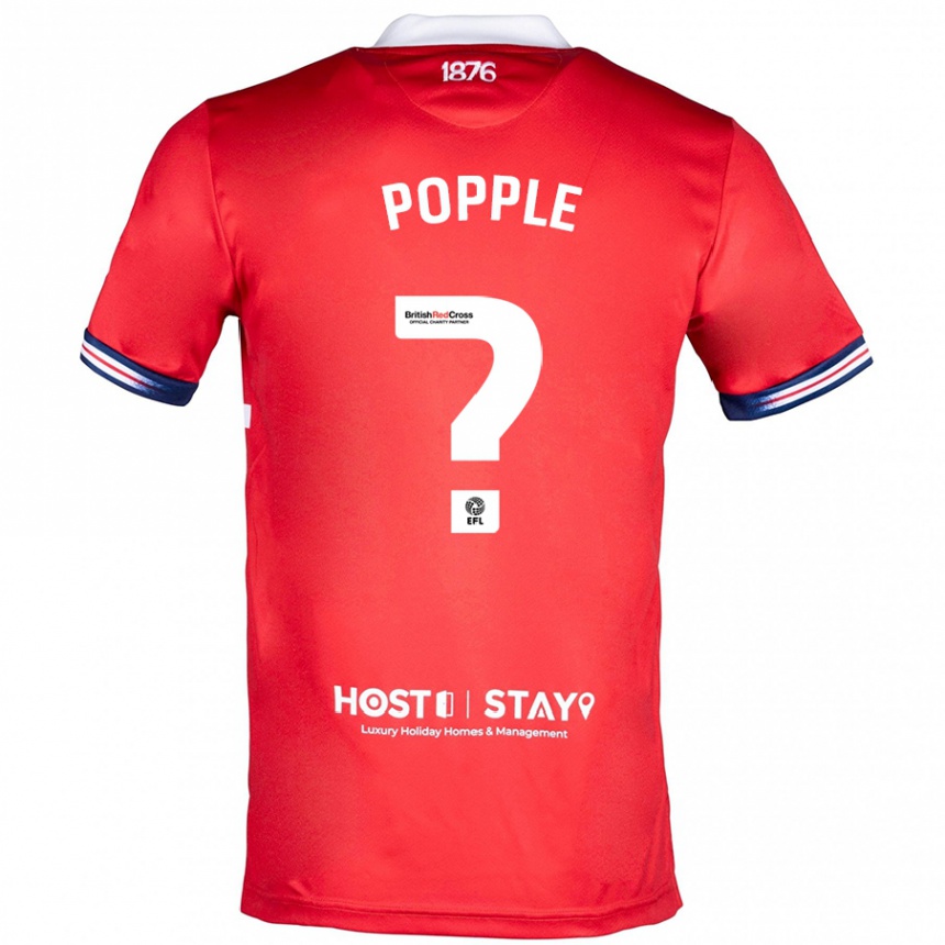 Vaikiškas Henry Popple #0 Raudona Namų Marškinėliai 2023/24 T-Shirt