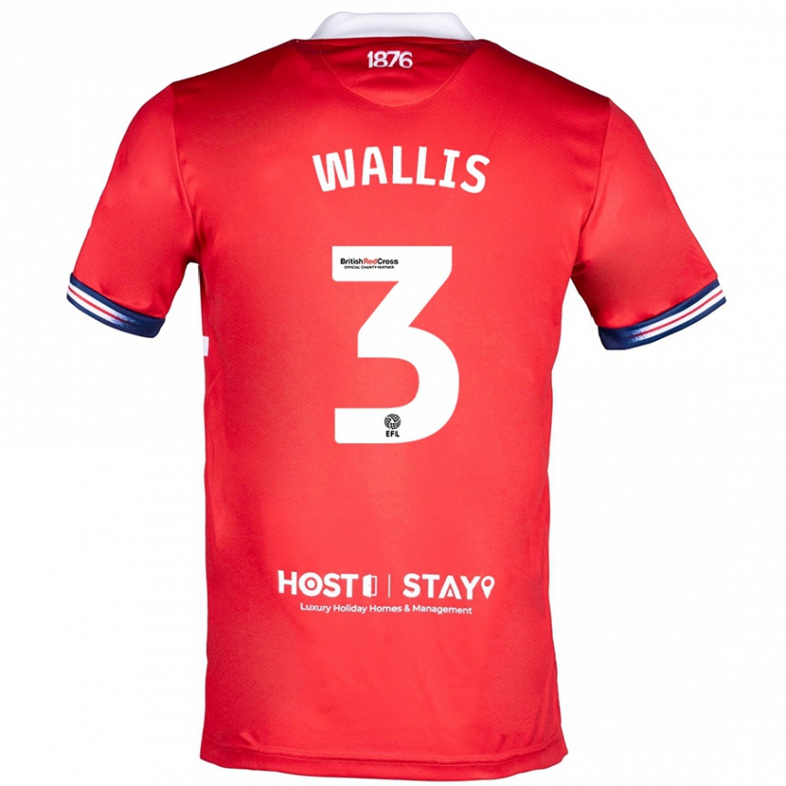 Vaikiškas Emma Wallis #3 Raudona Namų Marškinėliai 2023/24 T-Shirt