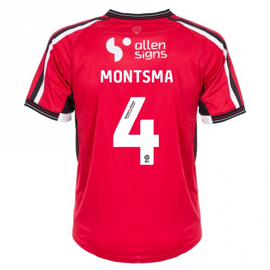 Vaikiškas Lewis Montsma #4 Raudona Namų Marškinėliai 2023/24 T-Shirt