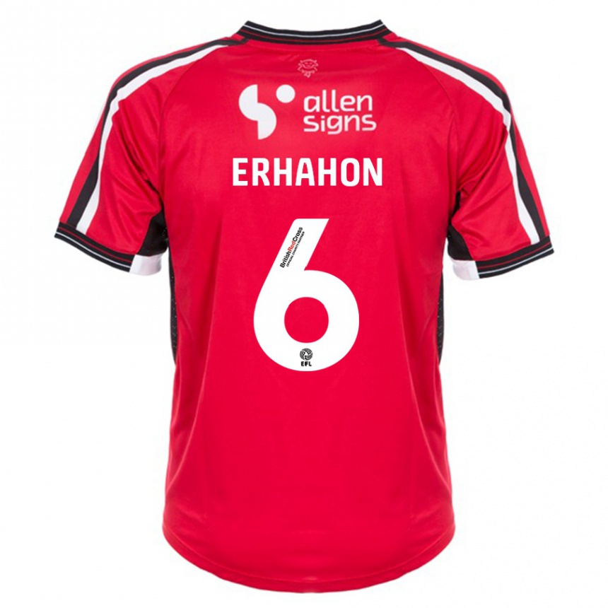 Vaikiškas Ethan Erhahon #6 Raudona Namų Marškinėliai 2023/24 T-Shirt